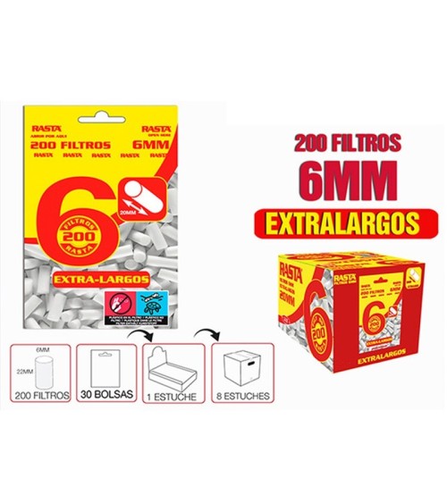 FILTROS EXTRALARGOS RASTA 22MM